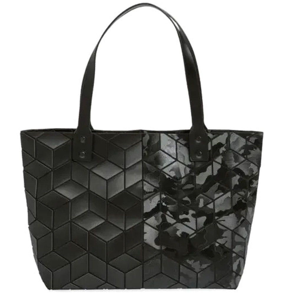 NWT Patrizia Luca Geometric Tote Bag - Black and Camo Design